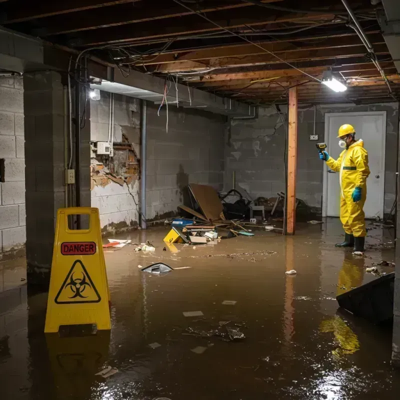 Flooded Basement Electrical Hazard in Molino, FL Property